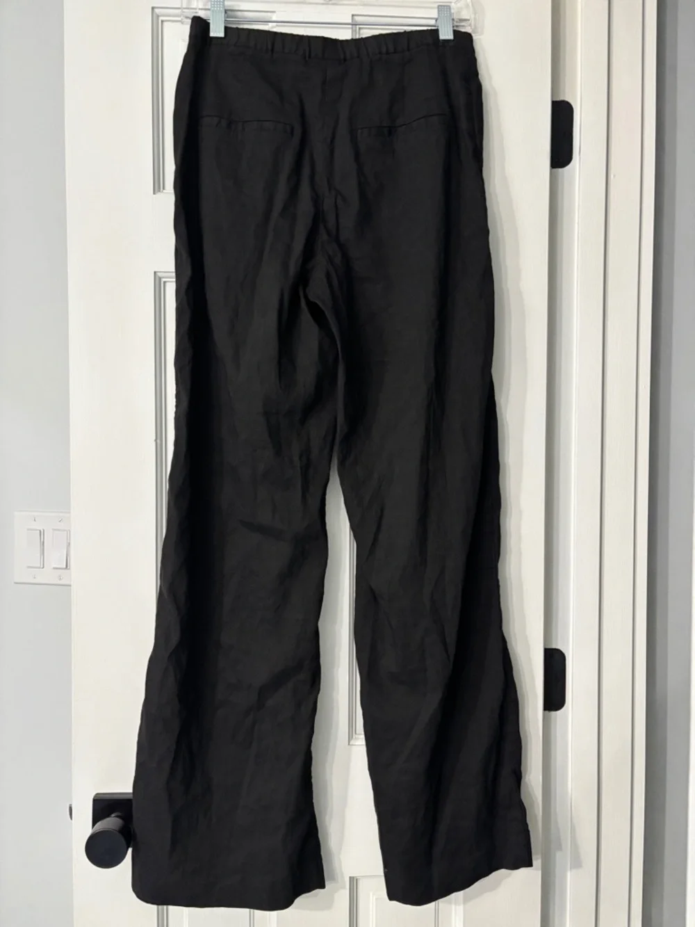 Babaton Aritzia Maritza High-Rise Wide-Leg Linen Pants - Black - Size 6